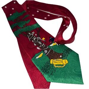 A. Roger's Men's Tie Silk Golf Theme  59x4" Pre-owned